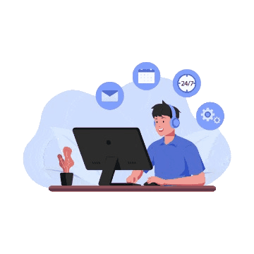 Call center illustration