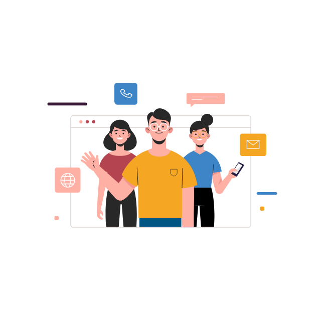 Call center illustration