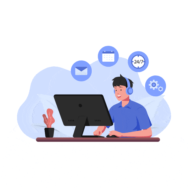 Call center illustration