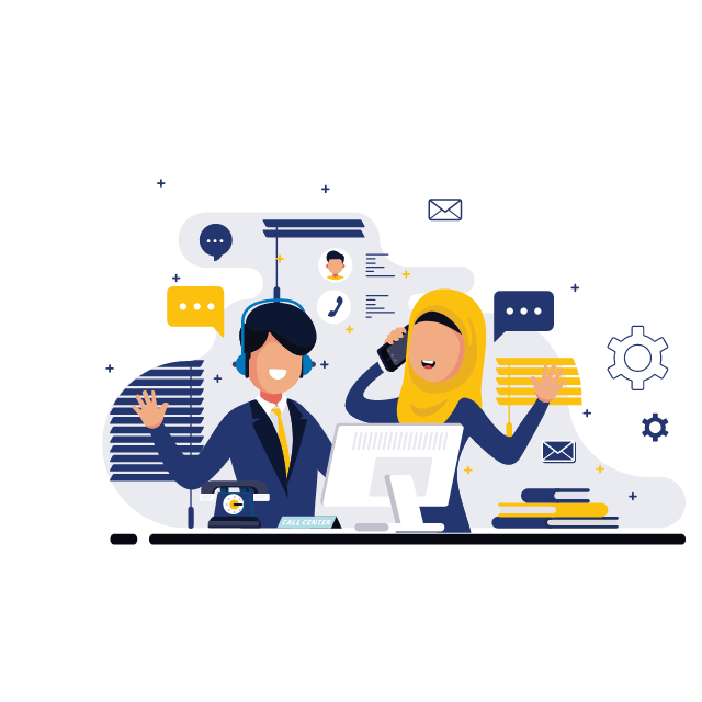 Call center illustration